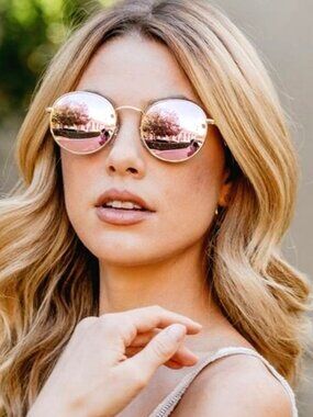 LIKE NEW RayBan Round Metal RB3447 Pink Mirror Flash Ray ban Sunglasses 50mm.